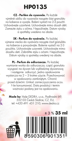 Etiketa k výrobku HP0135