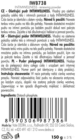 Etiketa k výrobku IW8738