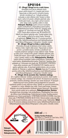 Etiketa k výrobku SP0104