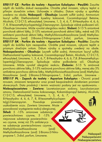 Etiketa k výrobku ST0117 Etiketa k výrobku ST0117