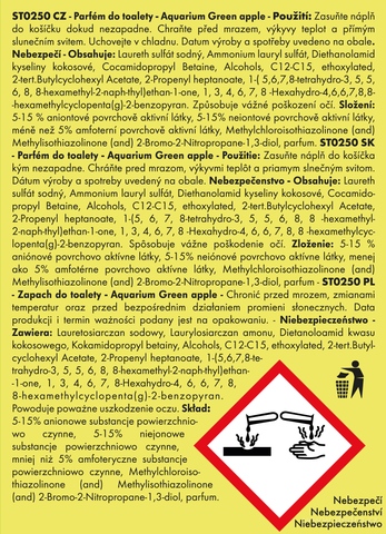 Etiketa k výrobku ST0250