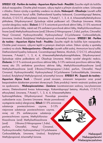 Etiketa k výrobku ST0251 Etiketa k výrobku ST0251