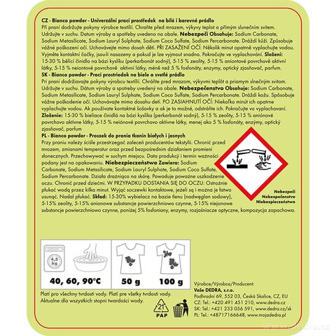 Etiketa k výrobku TB00051 Etiketa k výrobku TB00051