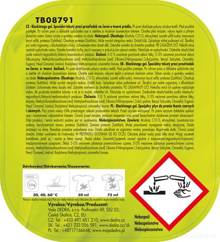 Etiketa k výrobku TB08791