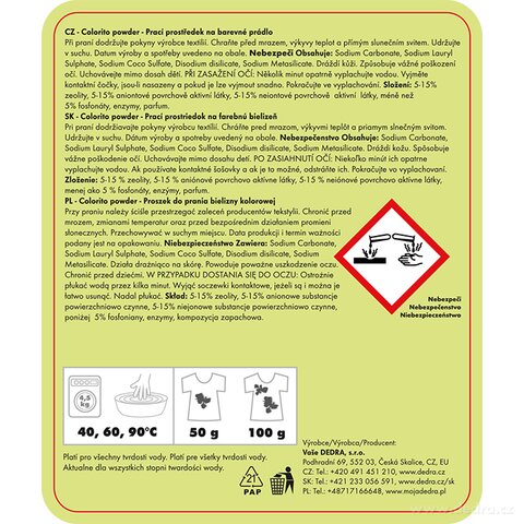 Etiketa k výrobku TC00131
