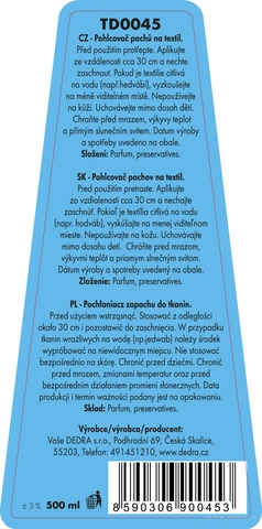 Etiketa k výrobku TD0045