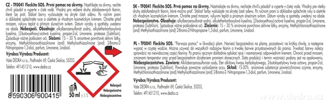 Etiketa k výrobku TF0041