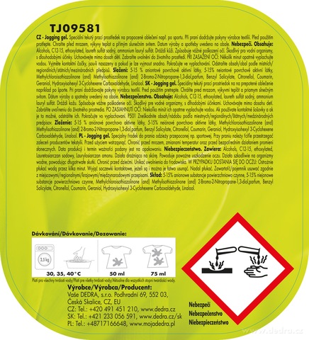 Etiketa k výrobku TJ09581