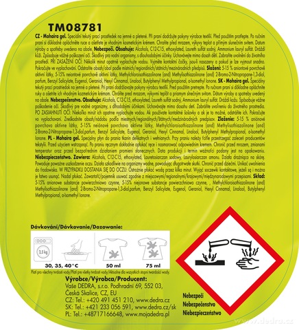 Etiketa k výrobku TM08781