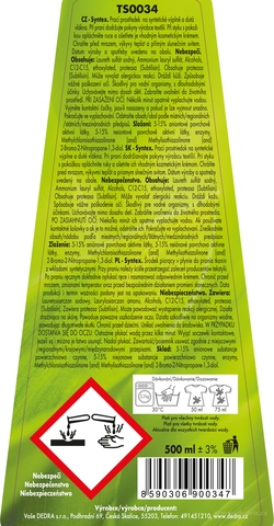 Etiketa k výrobku TS0034