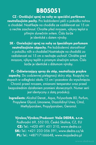 Etiketa k výrobku BB05051