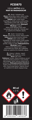 Etiketa k výrobku FC25875 Etiketa k výrobku FC25875