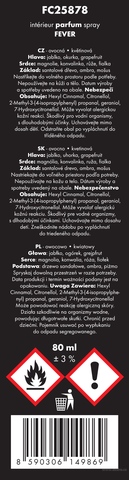 Etykieta produktu FC25878 Etykieta produktu FC25878