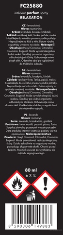 Etiketa k výrobku FC25880