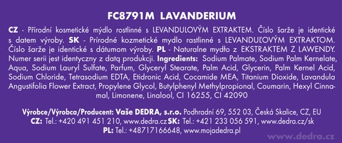 Etiketa k výrobku FC8791M