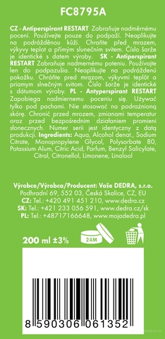 Etiketa k výrobku FC8795A Etiketa k výrobku FC8795A