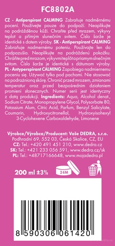 Etykieta produktu FC8802S Etykieta produktu FC8802S