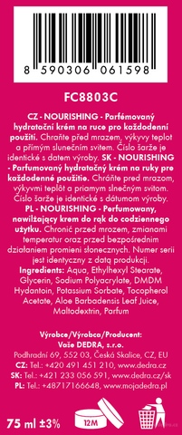 Etiketa k výrobku FC8803C