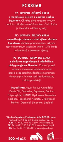 Etykieta produktu FC8806B Etykieta produktu FC8806B