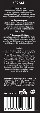 Etiketa k výrobku FC92441 Etiketa k výrobku FC92441