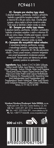 Etiketa k výrobku FC94611