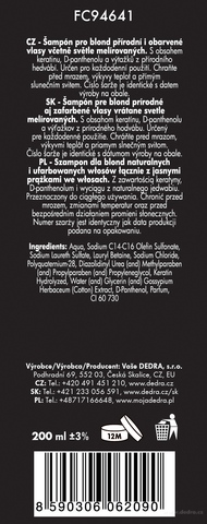 Etiketa k výrobku FC94641