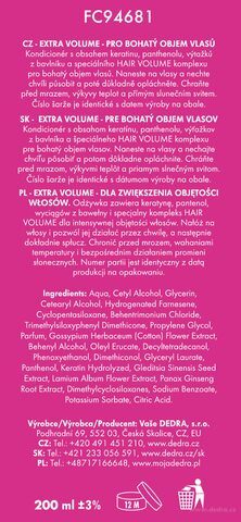 Etiketa k výrobku FC9463