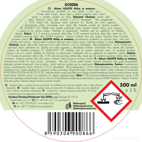 Etiketa k výrobku GC00861