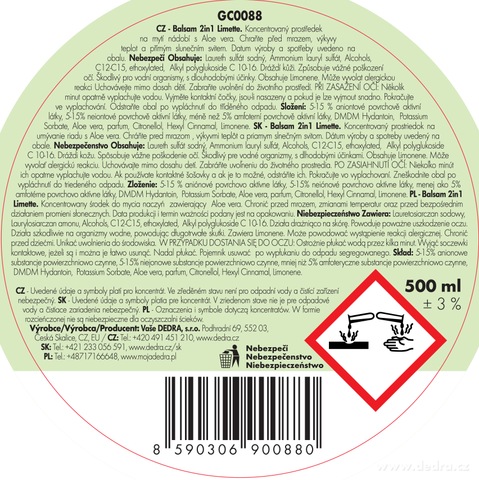 Etiketa k výrobku GC00881