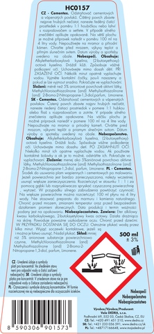 Etiketa k výrobku HC0157