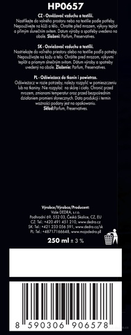 Etiketa k výrobku HP0657