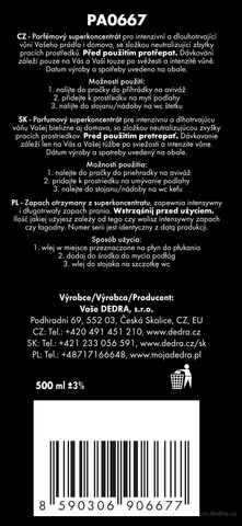 Etiketa k výrobku PA0667