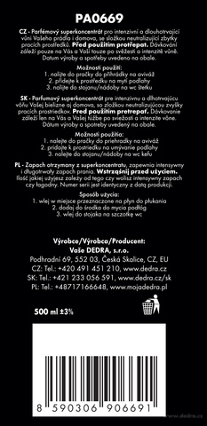 Etiketa k výrobku PA0669