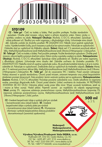 Etiketa k výrobku ST0109
