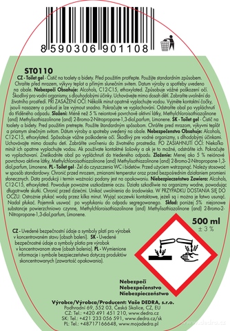 Etykieta produktu ST0110 Etykieta produktu ST0110