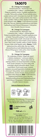 Etiketa k výrobku TA0070