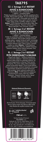 Etiketa k výrobku TA8795