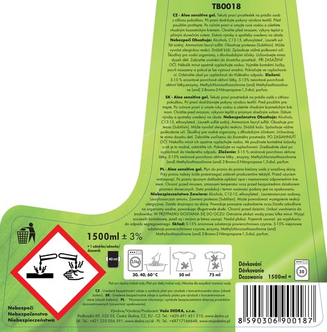 Etiketa k výrobku TB0018