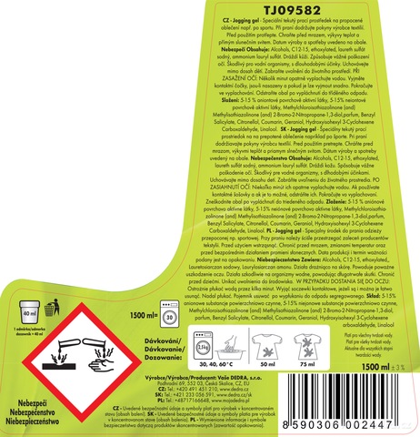 Etiketa k výrobku TJ09582