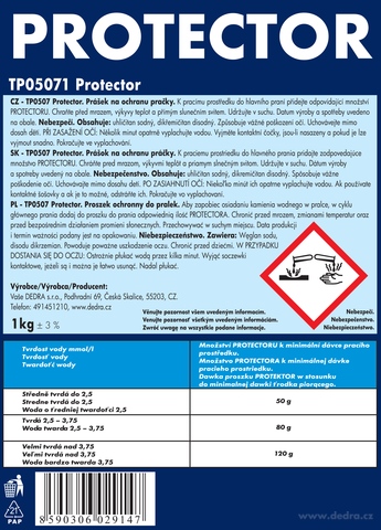 Etiketa k výrobku TP05071