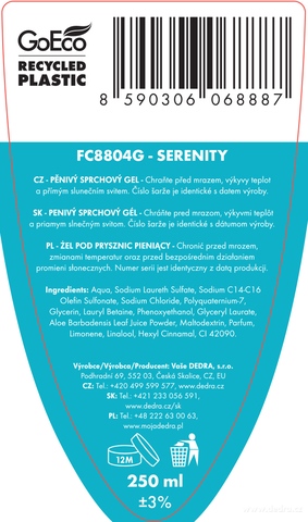 Etiketa k výrobku FC0752 Etiketa k výrobku FC0752