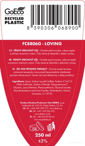 Etiketa k výrobku FC8806S