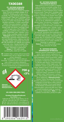 Etiketa k výrobku TX0038R