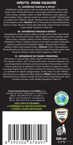 Etiketa k výrobku HP0773