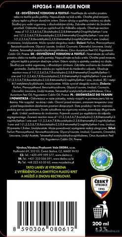 Etiketa k výrobku CP0788