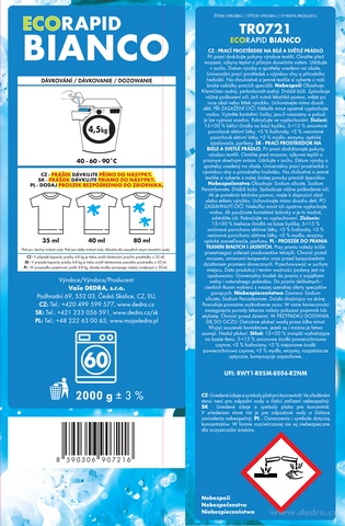 Etykieta produktu TR0721X Etykieta produktu TR0721X