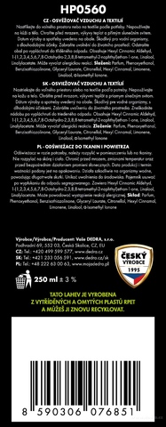 Etiketa k výrobku HP0560