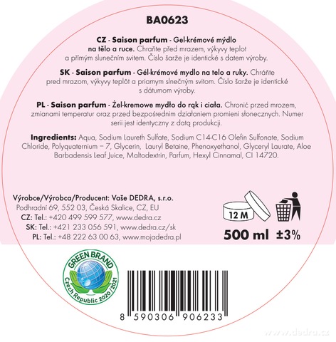 Etiketa k výrobku BA0623