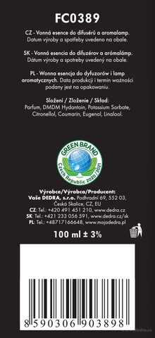 Etiketa k výrobku FC0389