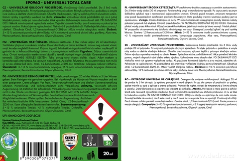 Etiketa k výrobku EP0962